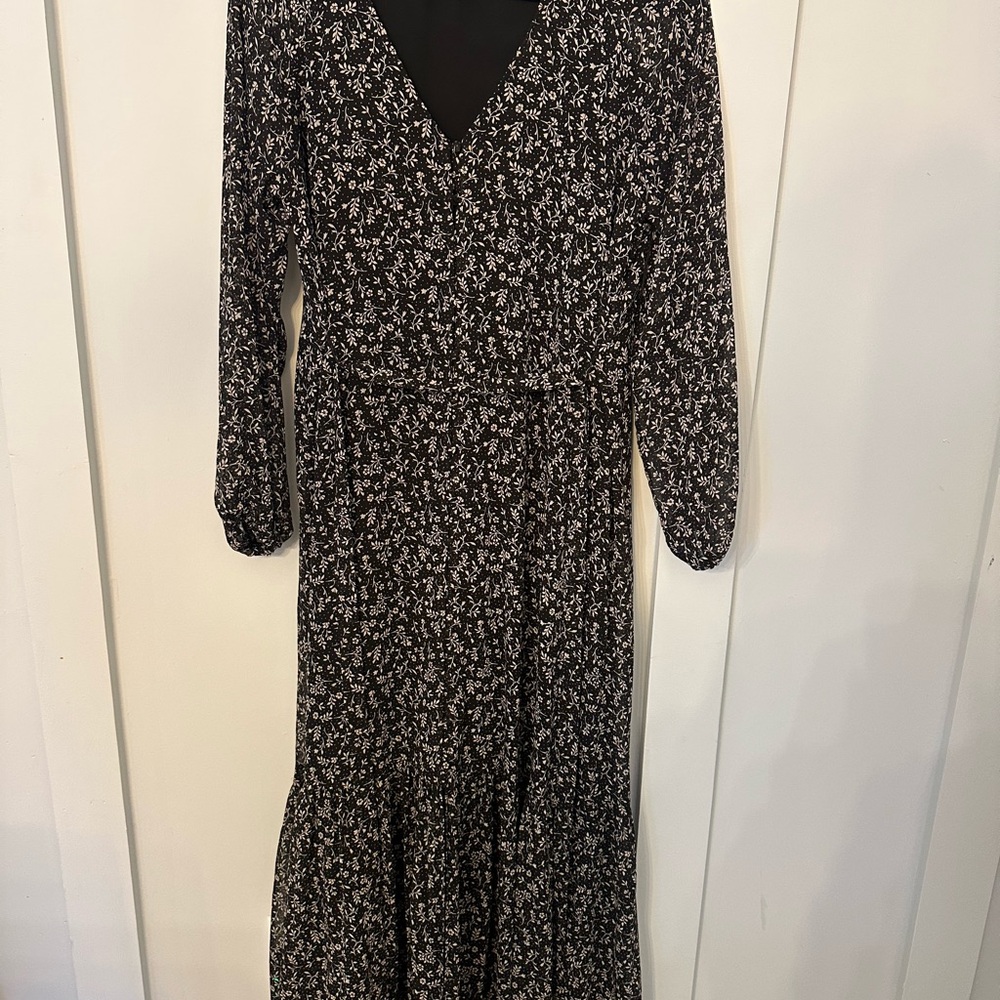 Z Supply Black and White Floral Maxi Dress